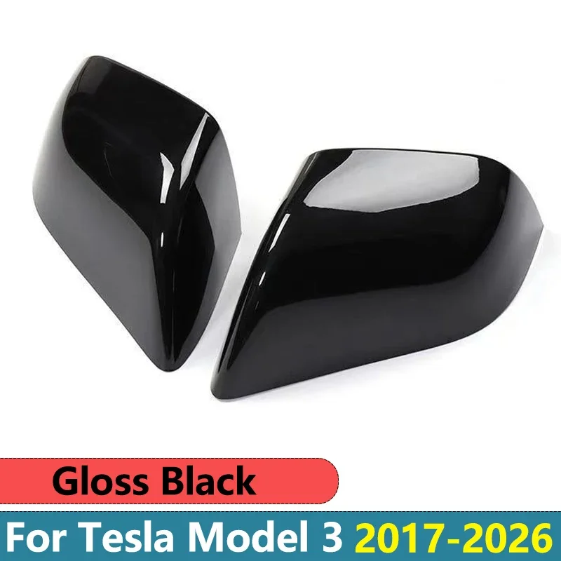 Für Tesla Model Y Juniper 25-26 Model 3/Y Rückspiegelabdeckung ABS Carbonfaser Dekorative Schale Auto-Rückspiegelabdeckung Autoteile – Detail 7
