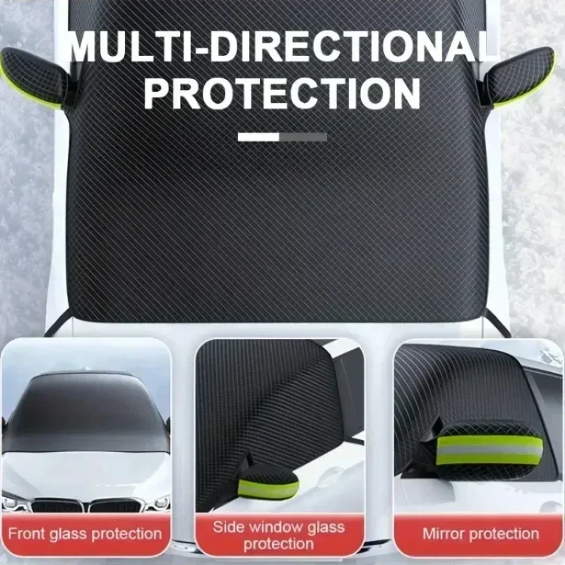 Universal Suv Snow Protector Universal Car Windshield Snow Cover with Magnets Premium Oxford Cloth Frost Protection for Winter