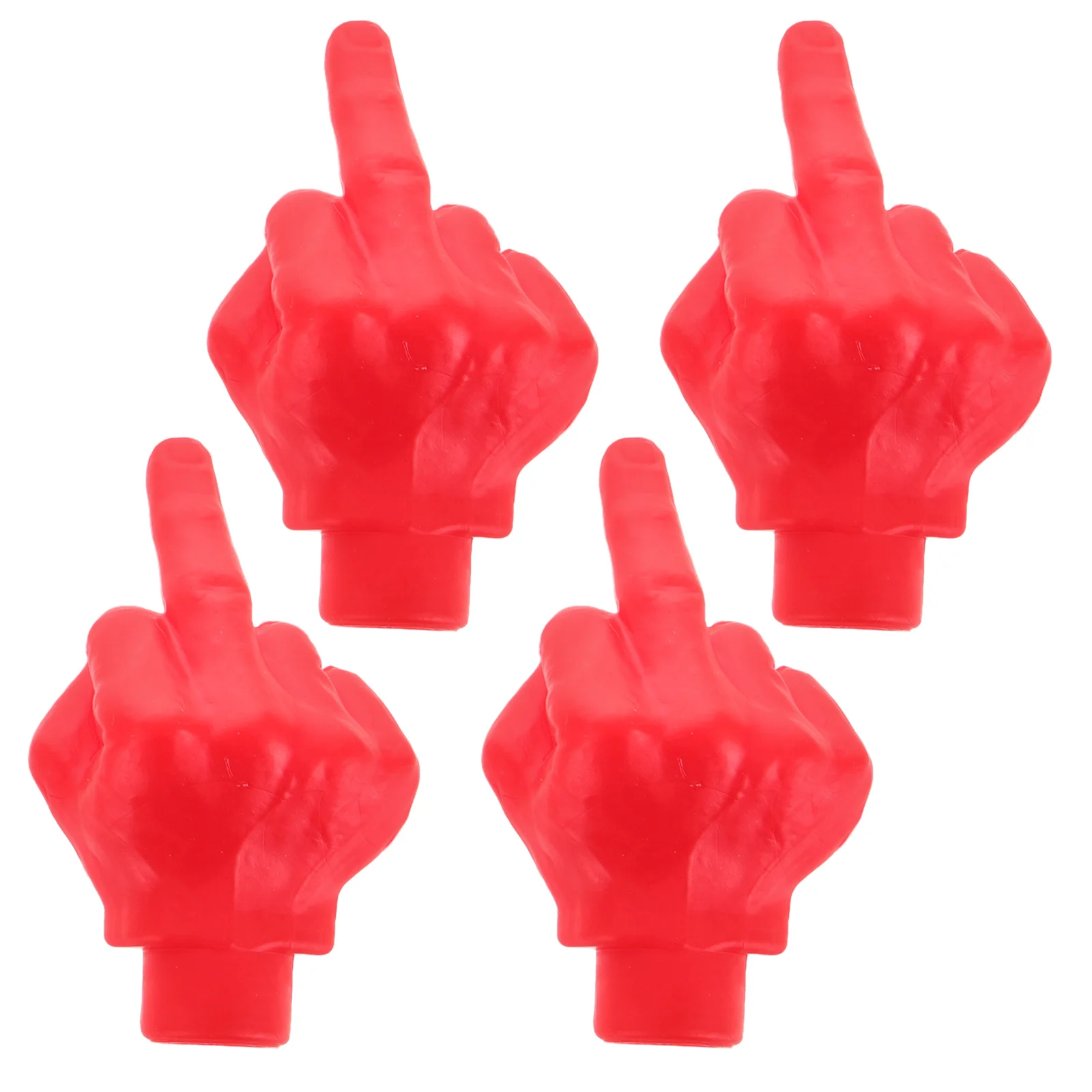 

4pcs Tire Valve Caps Red Funny Durable Plastic Stem Covers For Car Motorbike Bicycle Tires Replacement Accessories