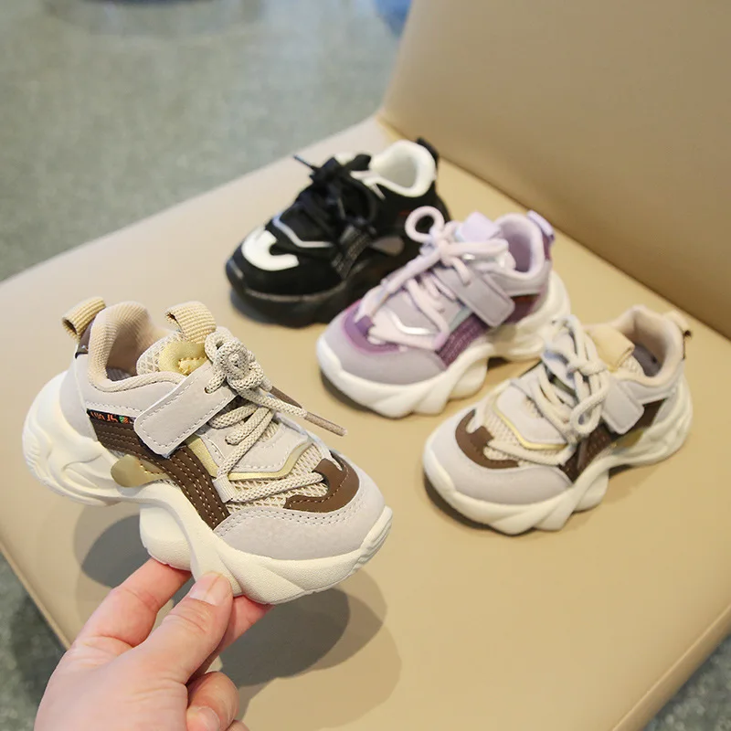 

Children's Sneakers2024Spring and Autumn New Boy's Casual Shoes Non-Slip Net Face Baby Girl Daddy Shoes Soft-Soled Shoes for Bab