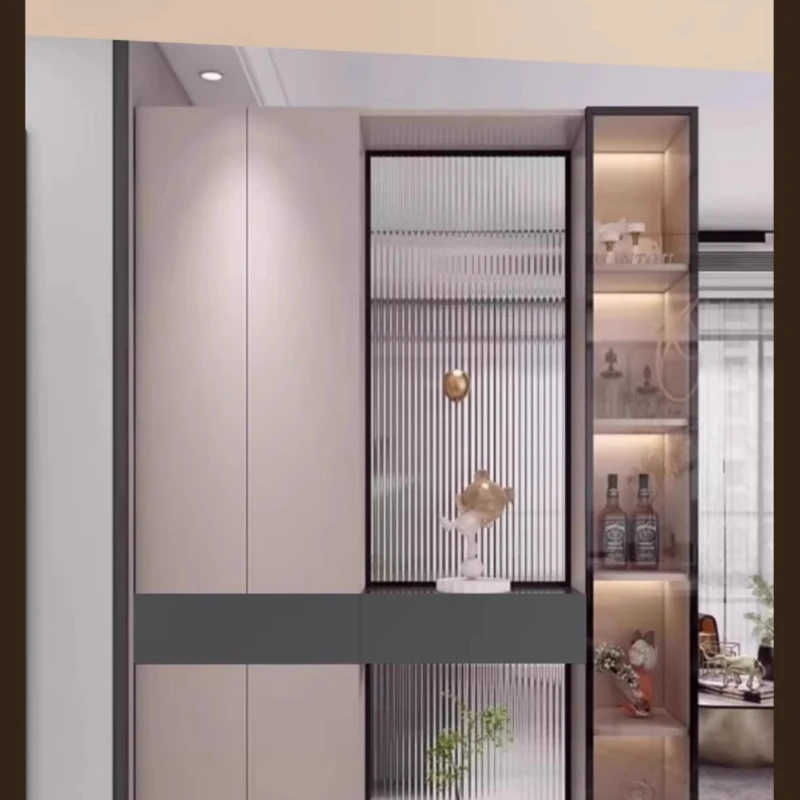 خزانة الويسكي المنزل طاولة بار يعرض خزانة مع أبواب زجاجية الأثاث زجاجات النبيذ خزانة Vinoteca مبرد النبيذ #1