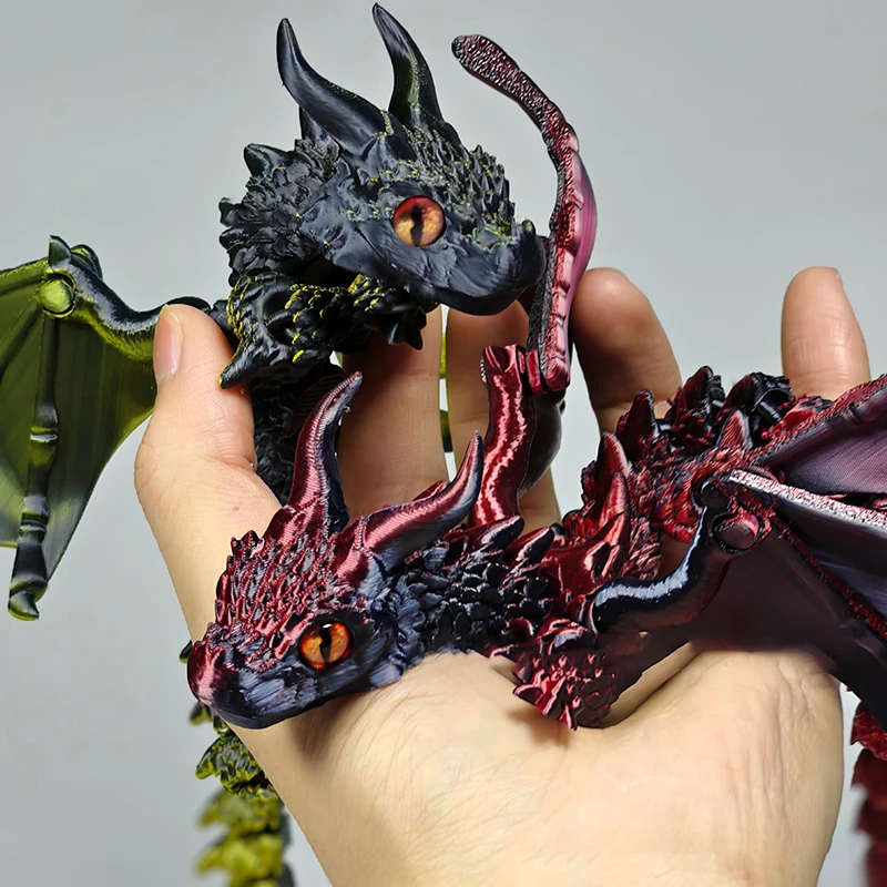 3D Gedruckt Spielzeug Drachen Figuren Modell Multi-gelenk Bewegliche Ornament Desktop Dekoration Kreativität Neuheit Kinder 3D Bewegliches Geschenk
