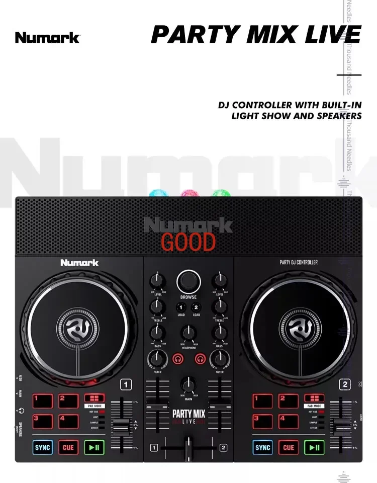 Numark Open Code Partymix2 II Live DJ Lighting Mini Disc Maker Portable Controller Free Software