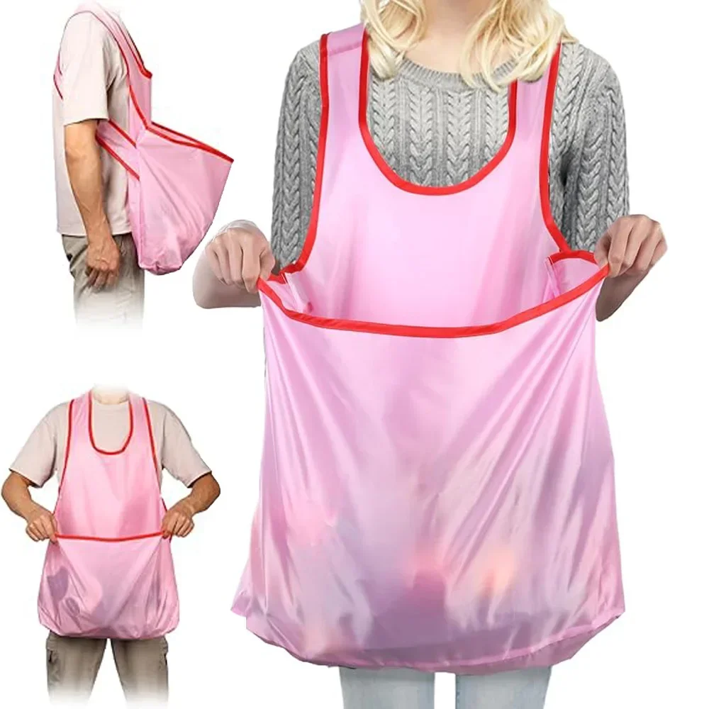 1PCS Cross Back Women Laundry Apron, Waterproof Sleeveless Comfortable Bib, Household Clothes Drying Organizer for Daily Laundry