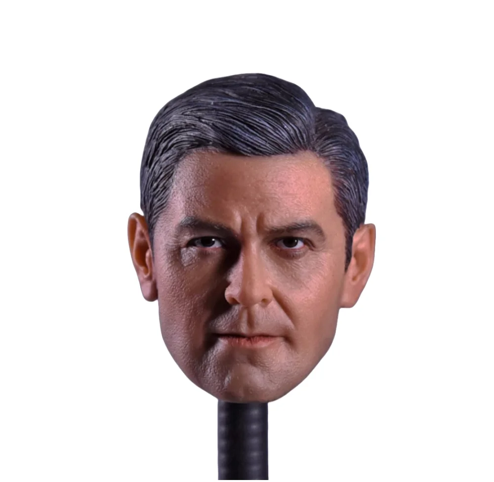 

1/6 Scale Head Carving JXtoys-05 George Clooney Male Soldier American Star Movie Model PVC Long Neck 12Inch Action Doll Body