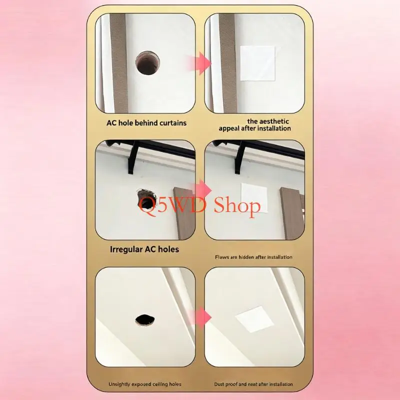 Q5WD Plastic Hole Cover Plate Flue Hole Covering Tool for Recessed Ceiling Light Hole