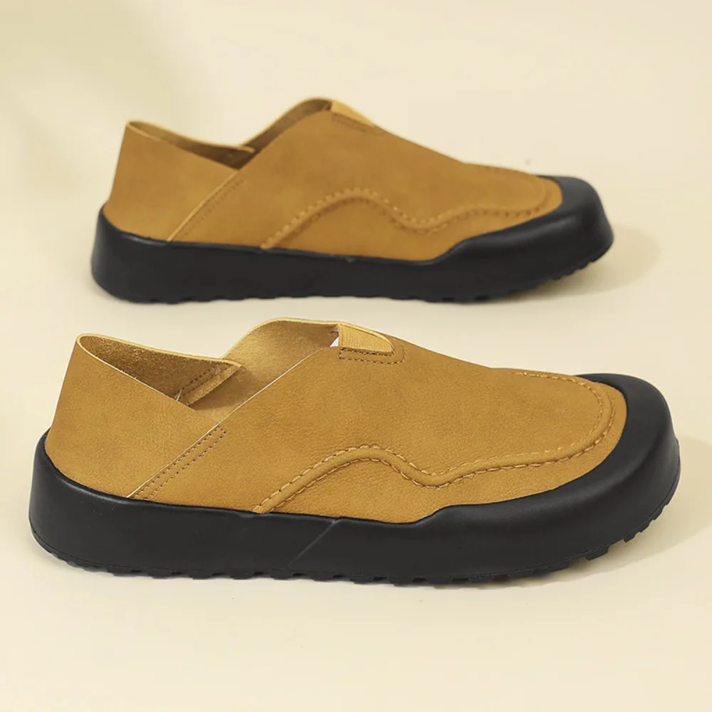 Hot-selling Leather Mens Walking Footwear Slip on Shoes Office Man Formal Flats Breath Driving Lazy Shoes Man Loafers Moccasins