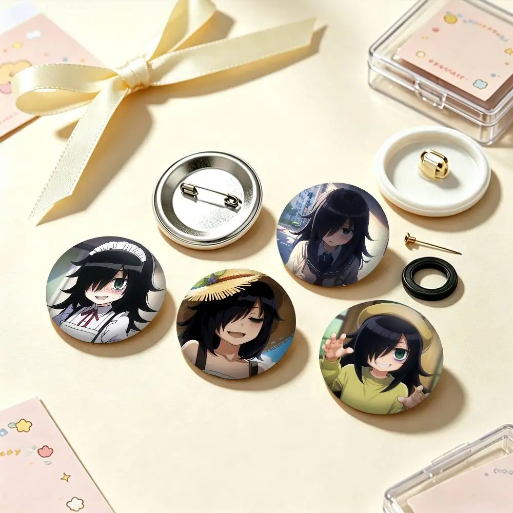 Tomoko Kuroki Cute Anime Character  25 32 44 58 75mm Badges Personalized Round Brooches Pins Accessory Gift