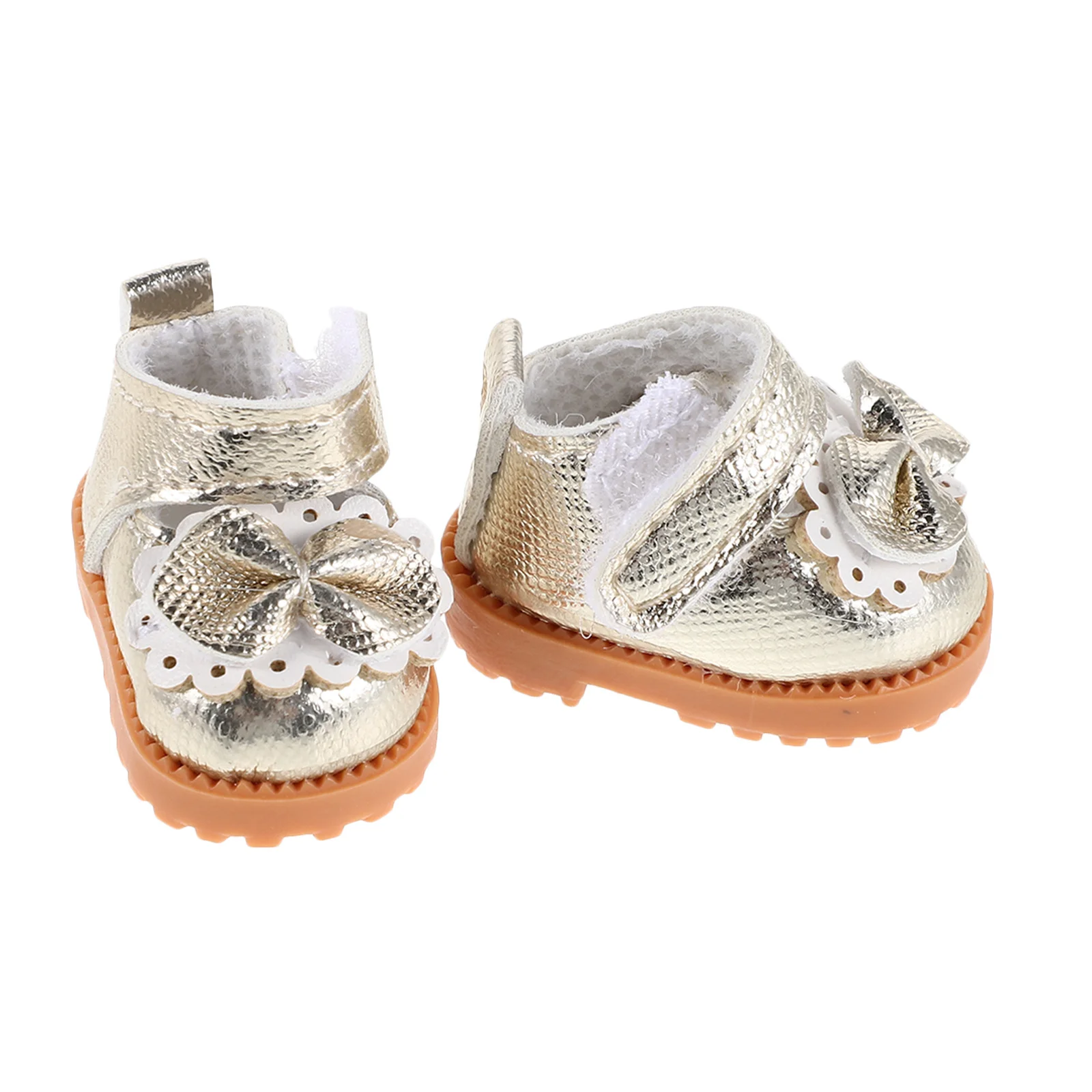 

1Pair 17cm Princess Shoes Replacement Kawaii Flat Footwear Mini Shoes Models Realistic Details Photo Props