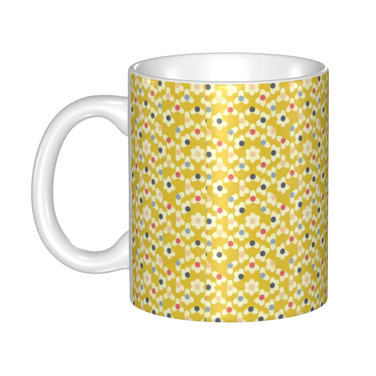 Custom Orla Kiely Floral Coffee Mugs DIY Mid Century Scandinavian Ceramic Mug Cup Creative Present