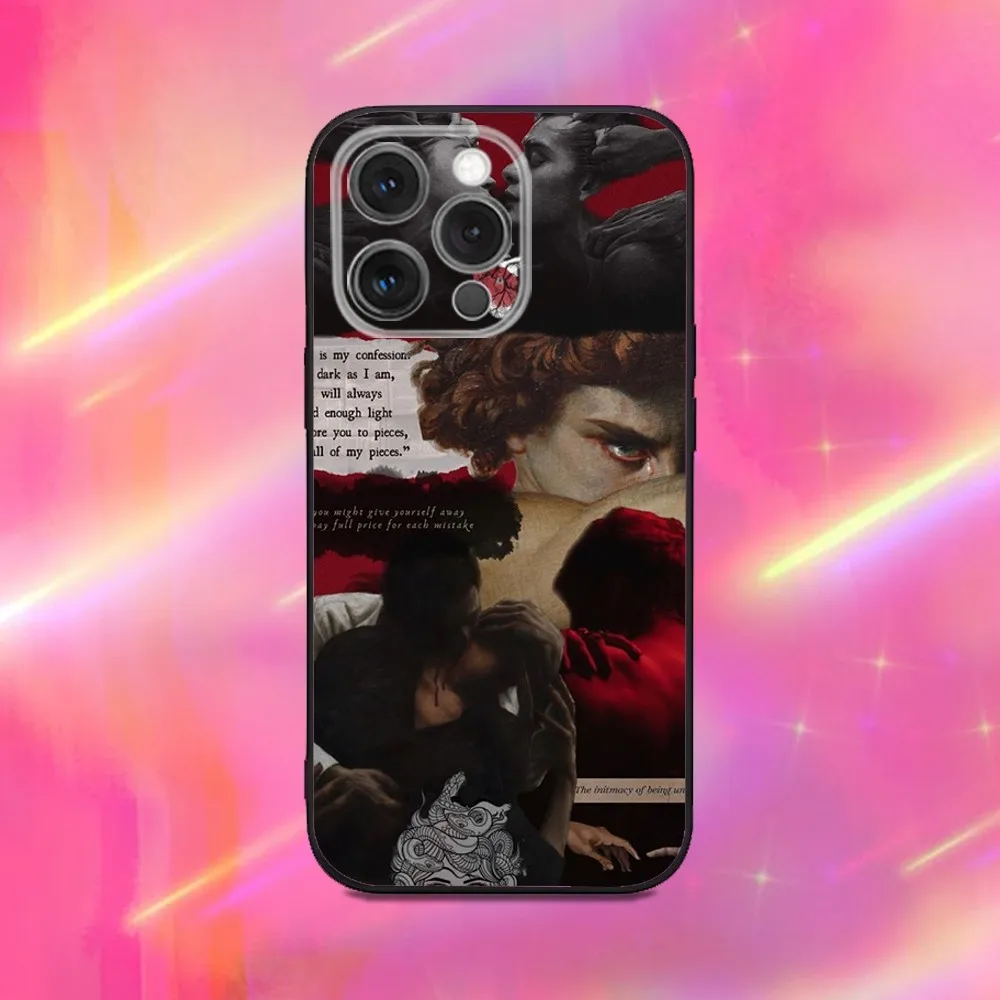 حافظة هاتف Fallen Angel من Alexandre Cabanel لهاتف iPhone 16,15,14,13,12,11,Pro,Max,Plus,X,XS,XR,SE,8,7,Mini,Soft Silicone Black