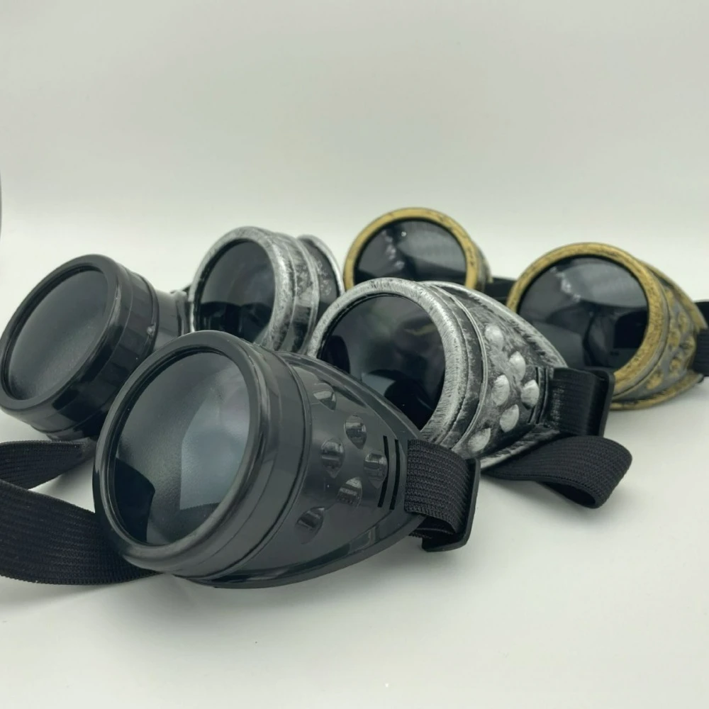 European & American Fashion Steampunk Round Retro Goggles - Trendy UV400 Sunglasses Windproof Anti-Glare