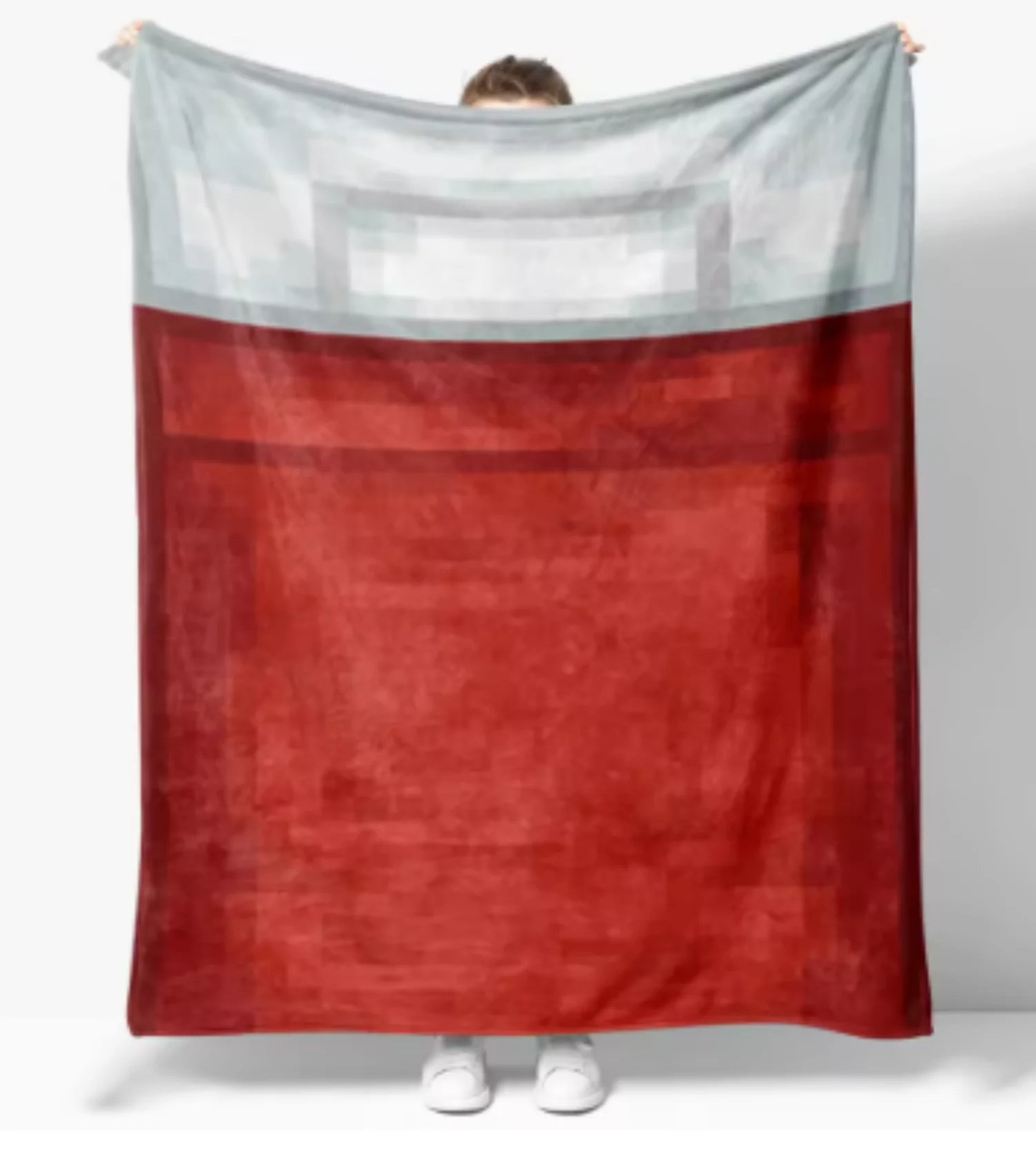 1 x Original-Flanell-Überwurfdecke im Bettstil, Dekor, Pixelblock, kreative Decken, gemütlich, weich, leicht, für Couch, Sofa