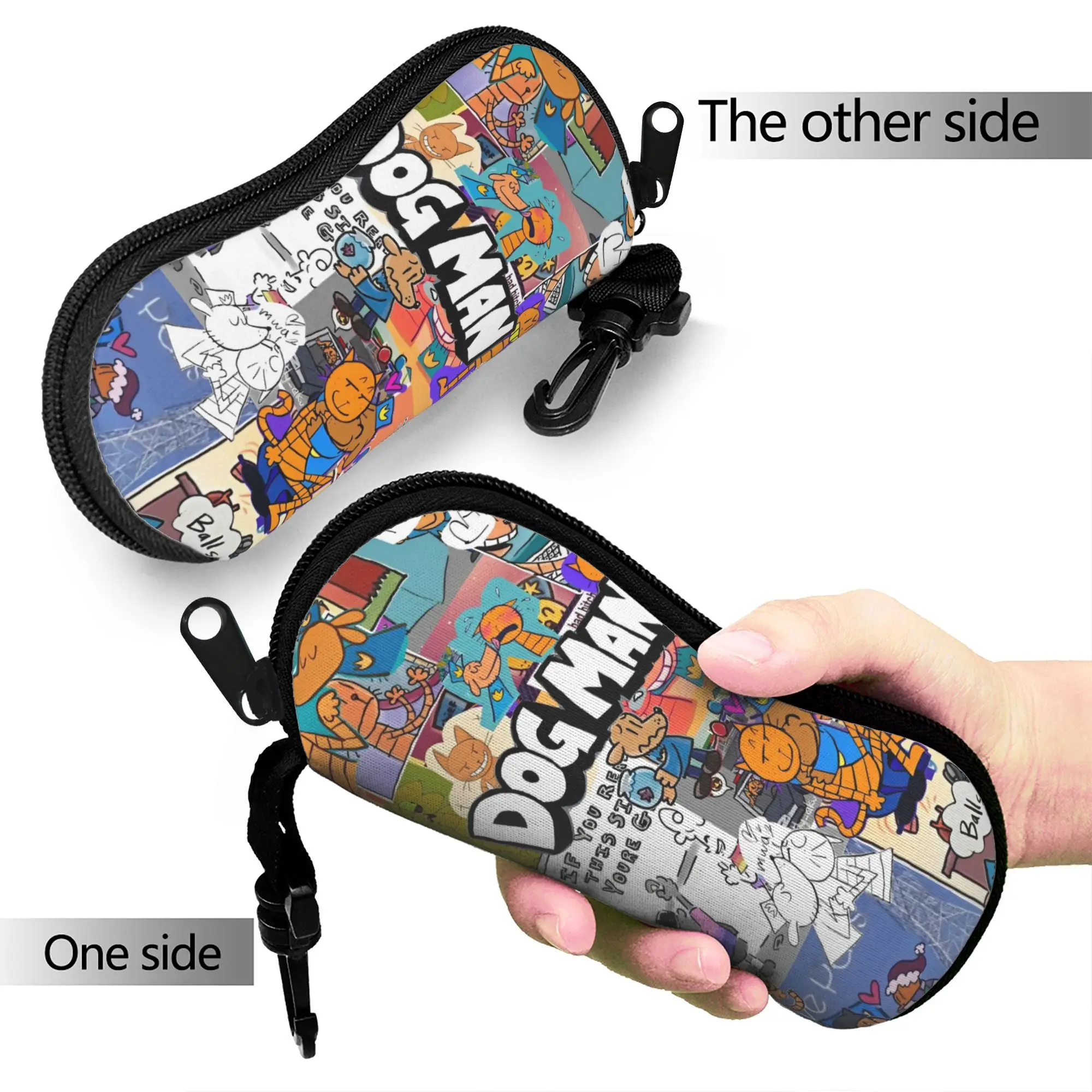 Dog Man Dogman And Friend Micro Glasses Case Male Female  Sunglasses Case Fashion Zipper Eyewear Accessory Outdoor Glasses Box