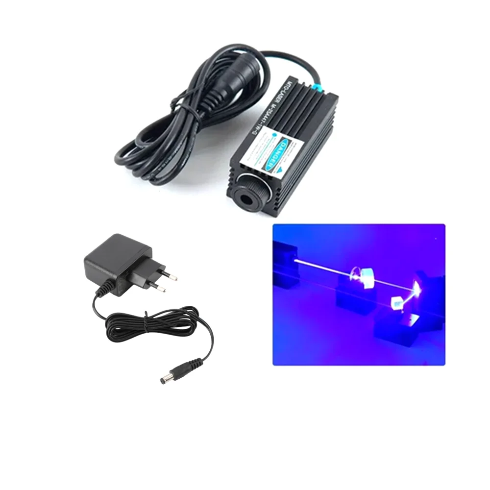 Focusable 450nm 1W  Pure Blue Laser Dot Module Micro-Engraving  with  Adapter12V