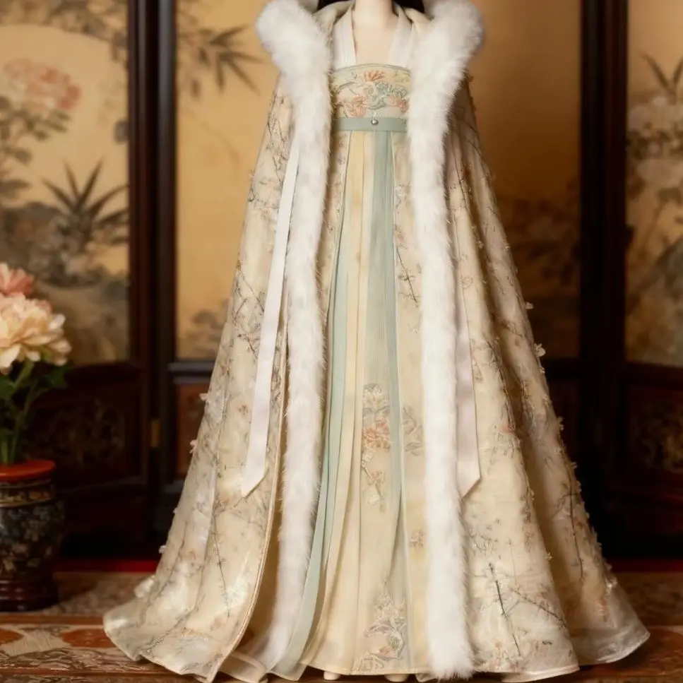 Roupas de boneca 1/3 1/4 1/6 conjunto de capa de vestido de boneca BJD, lindo estilo antigo roupas femininas com frete grátis