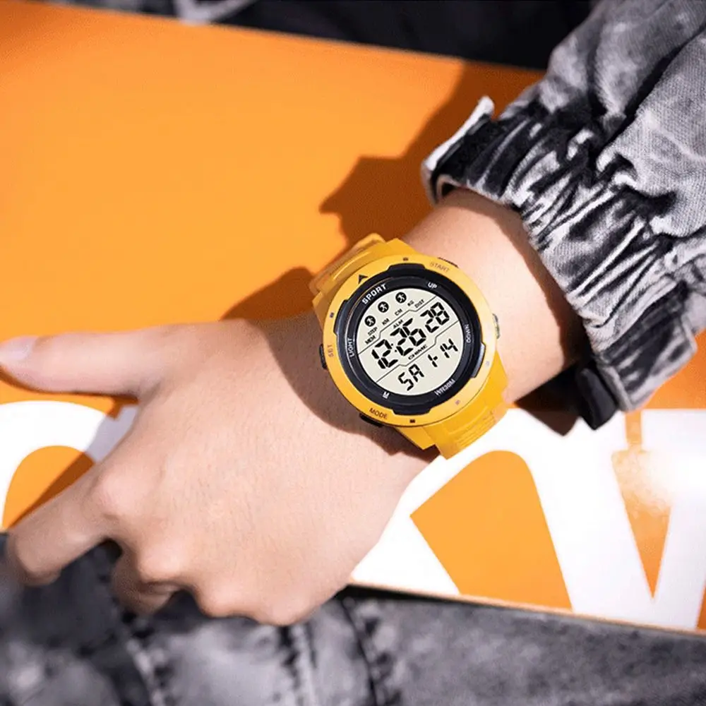 High Quality Casual Sports Watch Night Glow Simple Electronic Watch Large Screen Digital Watch Men