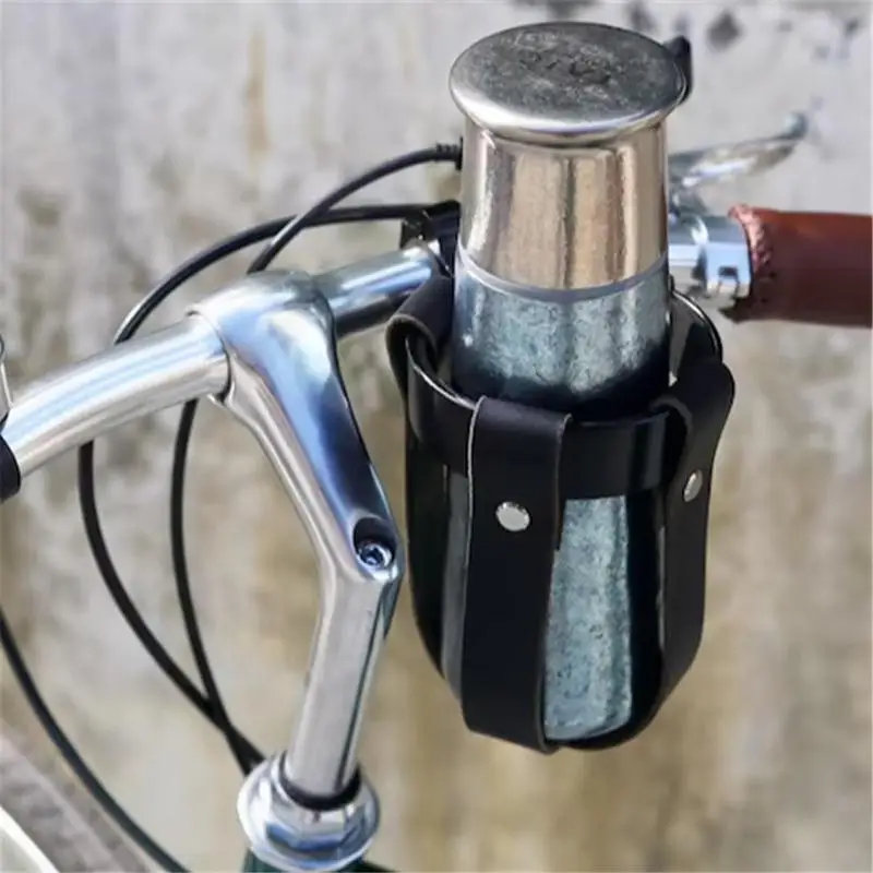 Retro Bike Cup Rack Bicycle Bottle Holder Stainless Steel MTB Road Bike Coffee Cup Cage Classic Cycling Handlebar Kettle Rack