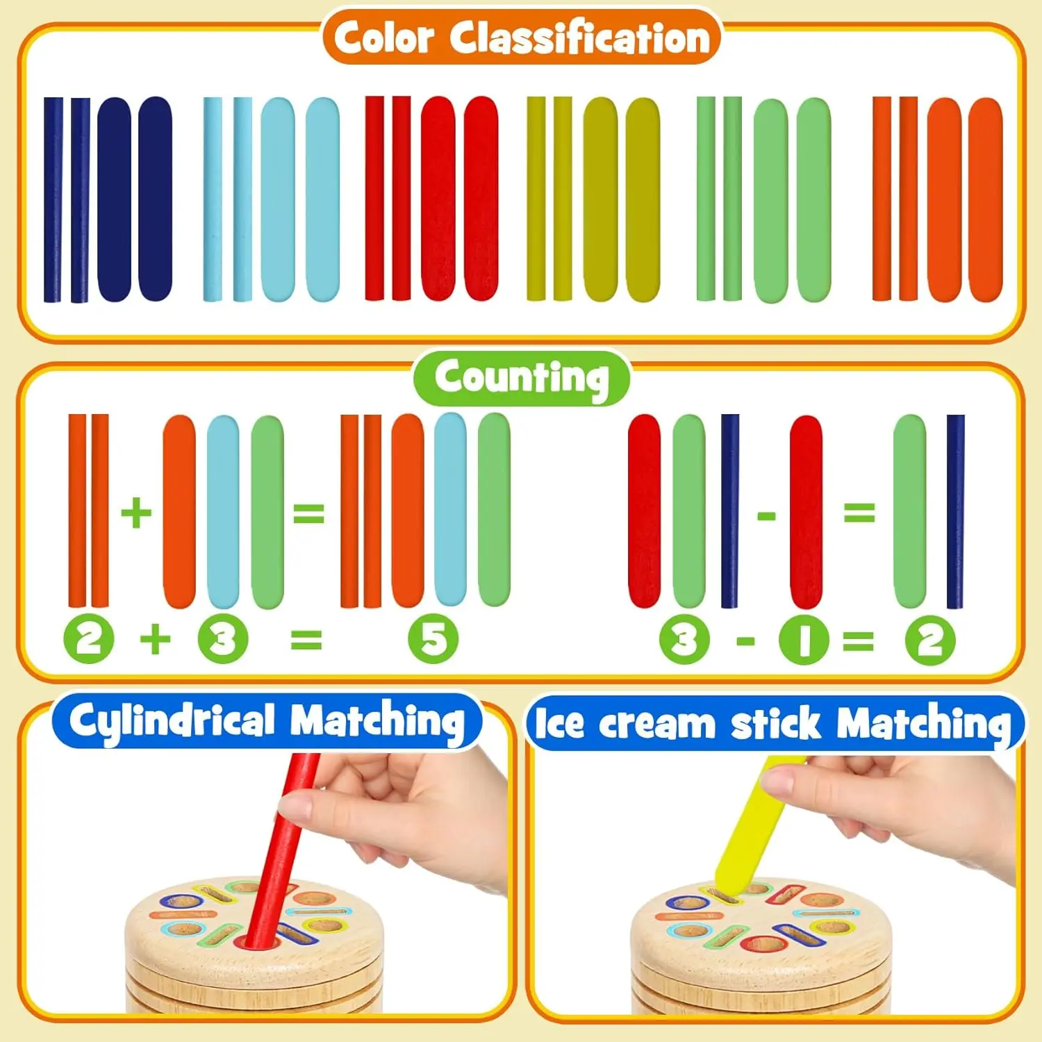Montessori Auto in legno Giocattolo Casa Gioco di lancio Colore Ordinamento Forma Palla corrispondente Goccia di monete Giocattoli educativi per l'addestramento del motore fine