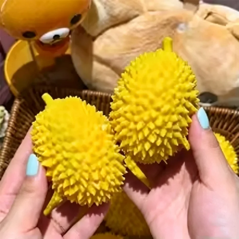 Handmade Crunchy Squishy Durian Stress Ball Squeeze Finger Relax Toy Squishy Fidget Ball ASMR Sensory Stress Relief Toy