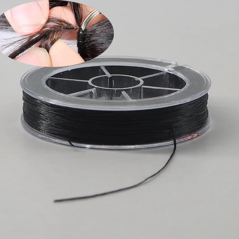 Full elastic thread for making invisible feathered hair extensions 60m/roll