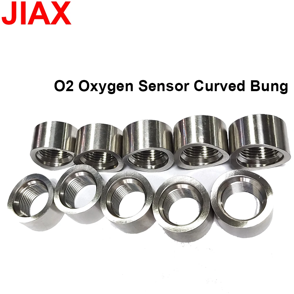 10pcs 304 Stainless Steel O2 Sensor Bung M18x1 5 Curved Weld On Auto Accessories
