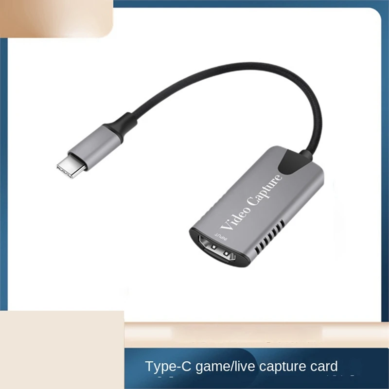 1 PCS 4K1080P 60Hz Video Capture Card Silver Aluminum Alloy Is Suitable For Game Camera Recording Live