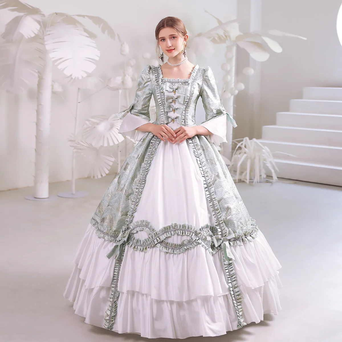 

Customized Medieval Court Women Dresses Gothic Victorian Renaissance Marie Birthday Party Gowns Masquerade Theater Baroque