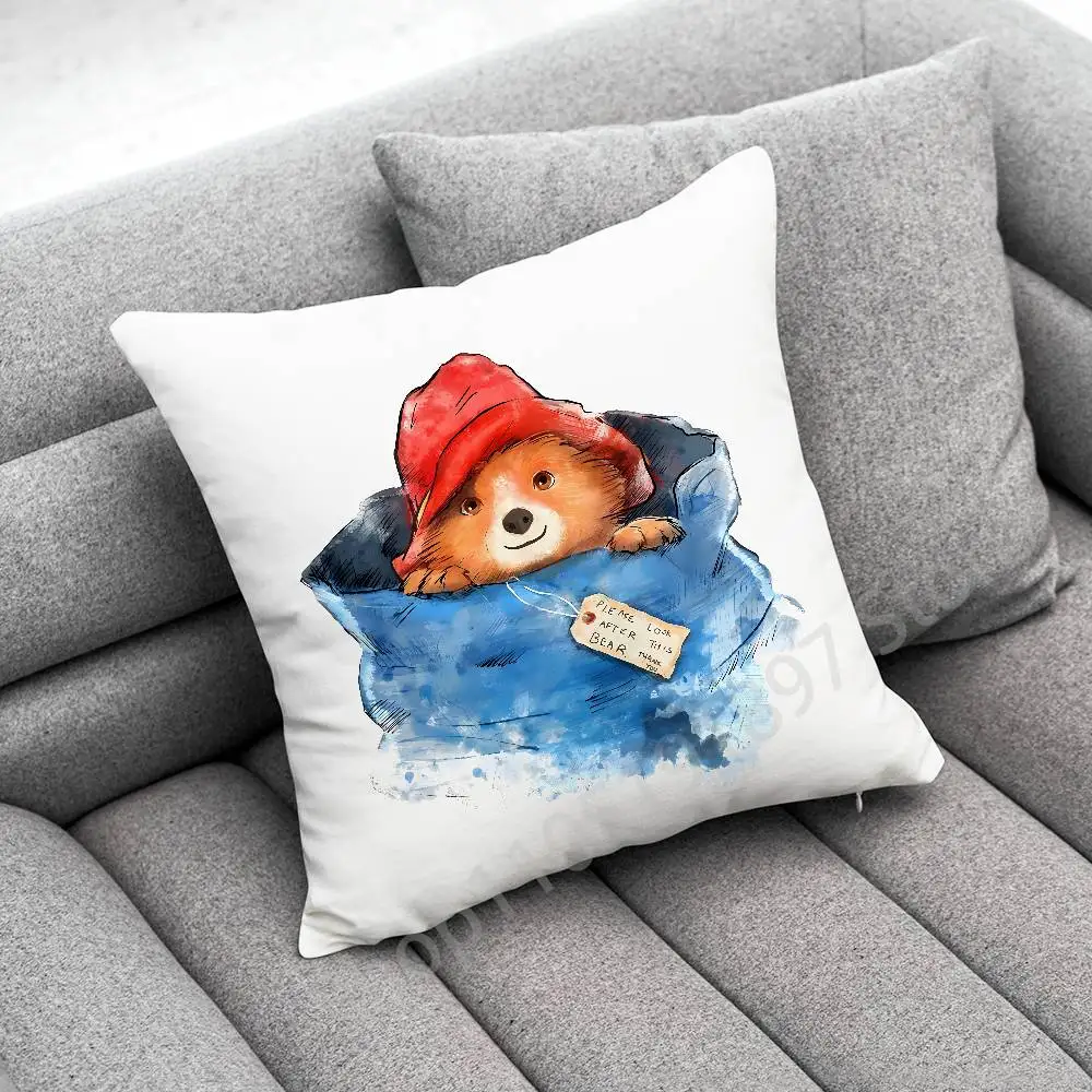 لندن P-Paddington الدب رمي كيس وسادة ل 30x30 سنتيمتر 40x40 سنتيمتر 45x45 سنتيمتر 50x50 سنتيمتر 55x55 سنتيمتر مربع أريكة المخدة قذيفة