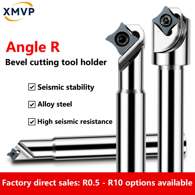 CNC internal R chamfering tool bar R arc convex milling cutter 45 degrees forward and reverse R chamfering tool bar R0.5 1 2 3 4