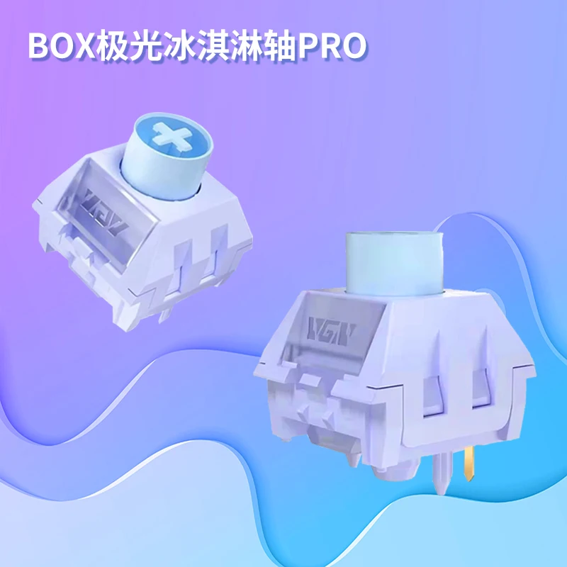 Kailh Box ICE Cream Switch Aurora ICE Cream Pro Switches 5Pins Linear POM DIY Custom Mechanical Keyboard Gaming Accessories