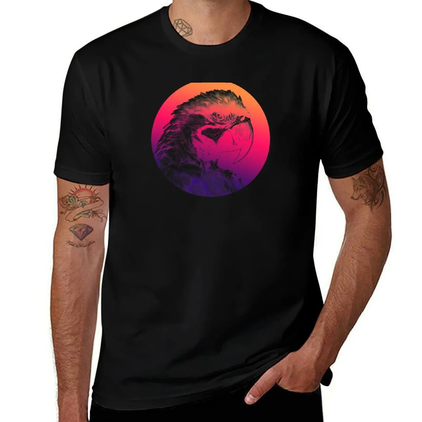Vintage Macaw Parrot T-Shirt Plus Size Comfort Fit Tee T-Shirt