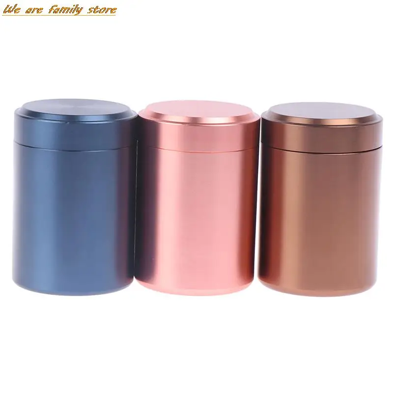 1 PC 65*45mm Metal Aluminum Sealed Cans Portable Travel Tea Airtight Smell Proof Container Stash Jar