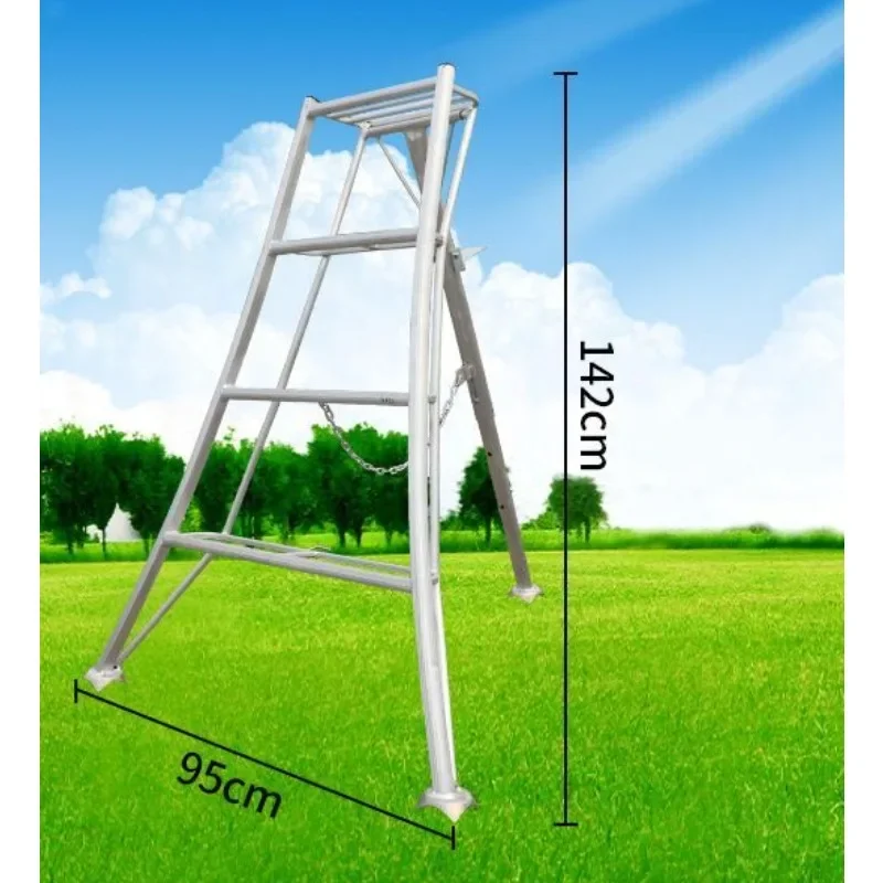 سلم مثلث للحديقة، سلم تشذيب شجرة الفاكهة، سلم من سبائك الألومنيوم لتخضير المنزل، سلم متعرج سميك #3