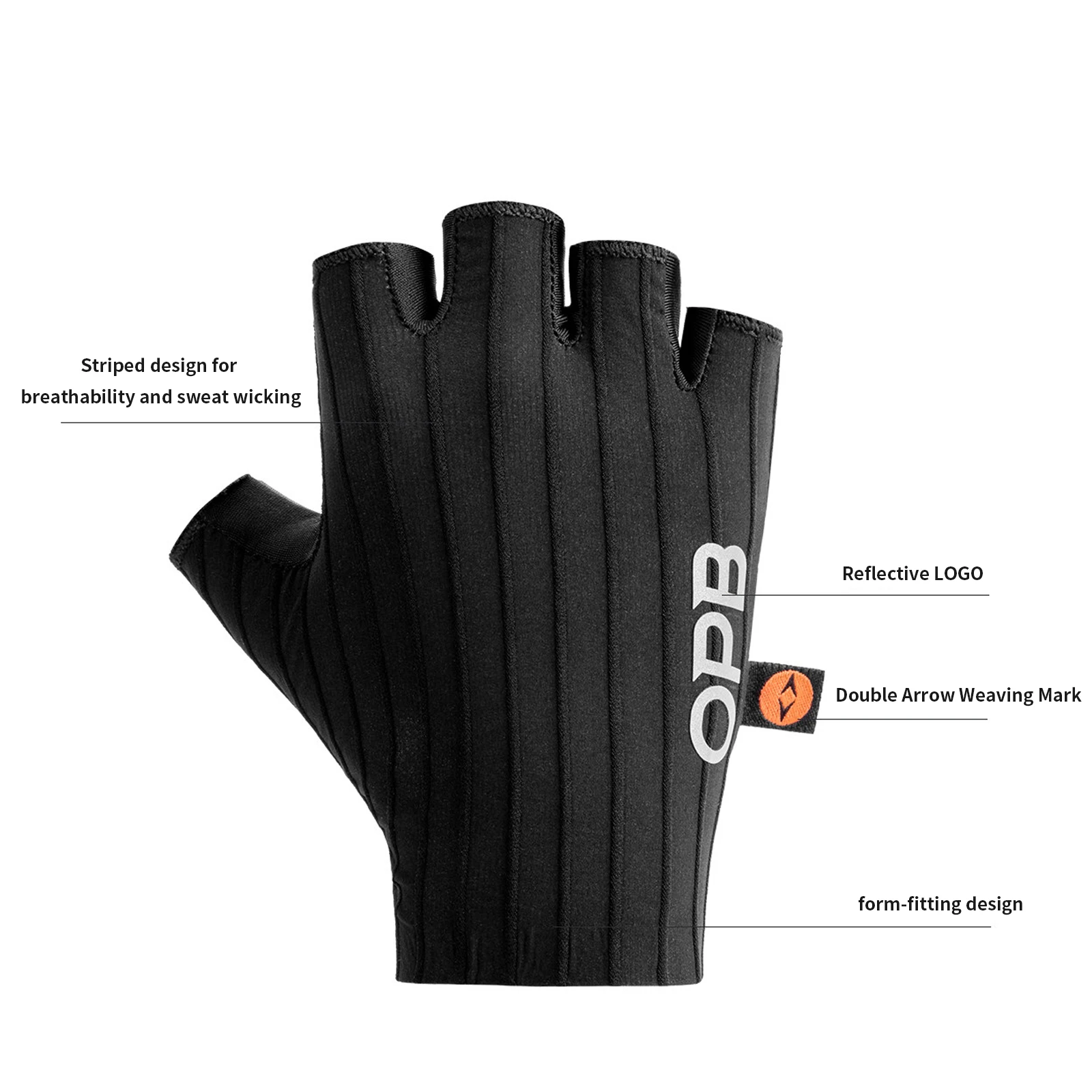 TOSUOD Halbfinger-Fahrradhandschuhe Stoßdämpfende Atmungsaktive Rutschfeste Fahrradhandschuhe Sommer-Trainingshandschuhe – Detail 3