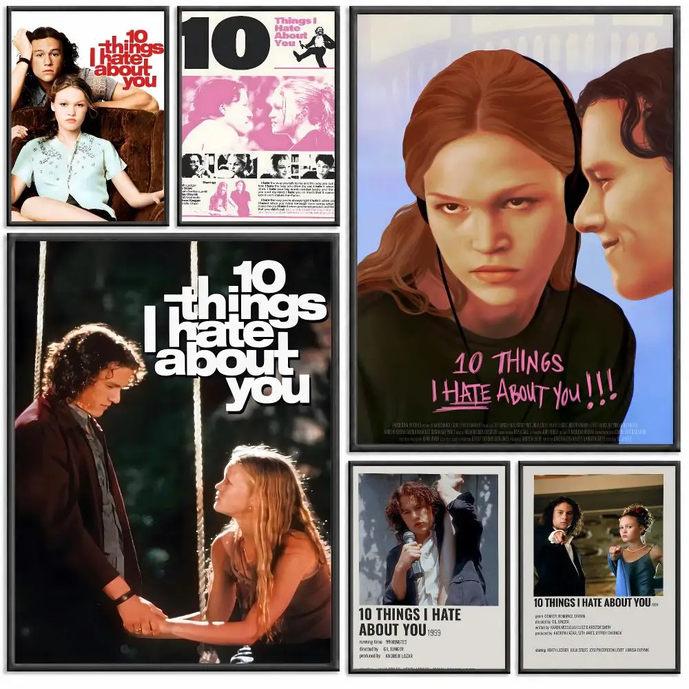 Movie 10 Things I Hate About You Poster Modern PP Paper Wall Decorative for Cafe Office Bar Home Wall Decor Gift