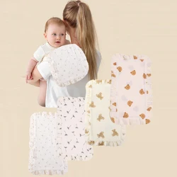 4Pcs/Set Soft Muslin Cotton Gauze Shoulder Rag Baby Burping Pad Ruffle Newborn Multifunction Towels Muslin Burp Cloths