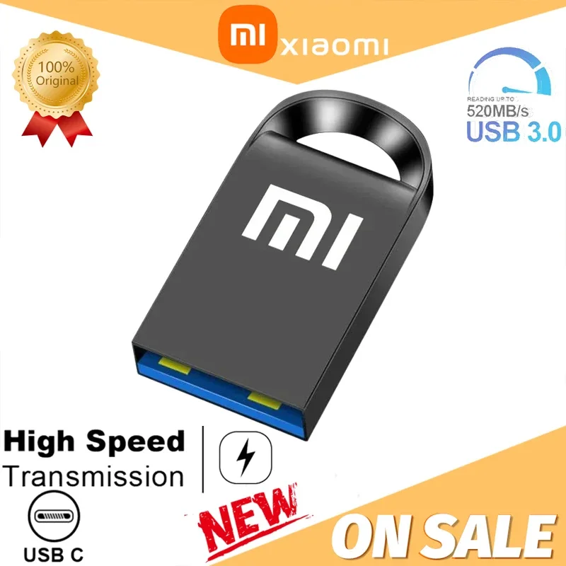 Xiaomi 2TB USB 3.0 Mini Pen Drive High Speed Transmission 1TB 512GB Metal Flash Drive Waterproof Portable Memoria Storage