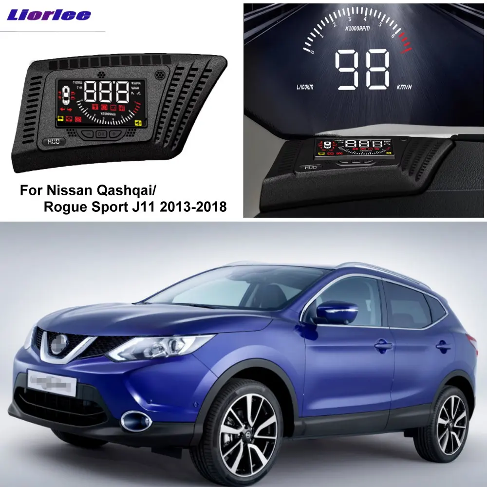 

For Nissan Qashqai/Rogue Sport J11 2013-2018 Mirror Auto Head Up Display Car OEM HUD Windshield Glass Projector Alarm System