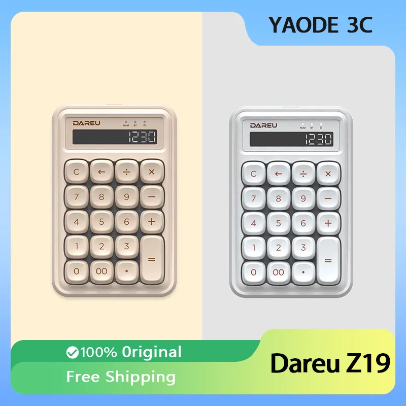 

Dareu Z19 Mechanical Keyboard Mini Keypad Numeric Calculator 2 in 1 Custom Wireless Bluetooth Ergonomics Laptop Accessory