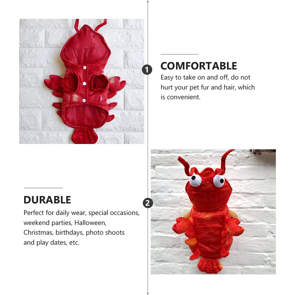 

Lobster Dog Costume Dress Halloween Costumes Pet Outfits for Large Dogs Clothes