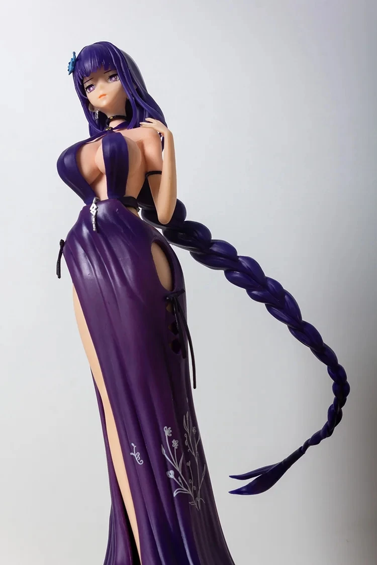 30cm Genshin Impact Raiden Shogun Sexy Girl Anime Figure Cheongsam Dress GK Beelzebul Action Figure Collectible Model Doll Toys