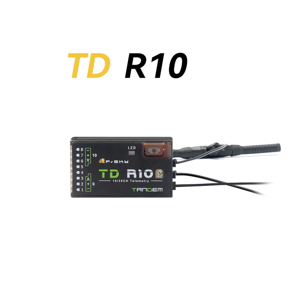 

FrSky TD R10 Tandem Dual-Band Receiver – 2.4G & 900MHz Dual Frequency, 10CH Redundant Signal, For RC FPV Drones
