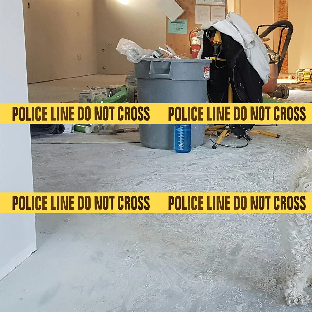 2 pçs fita de barreira de segurança polícia não cruzar cordão linha decorações adesivas para festa