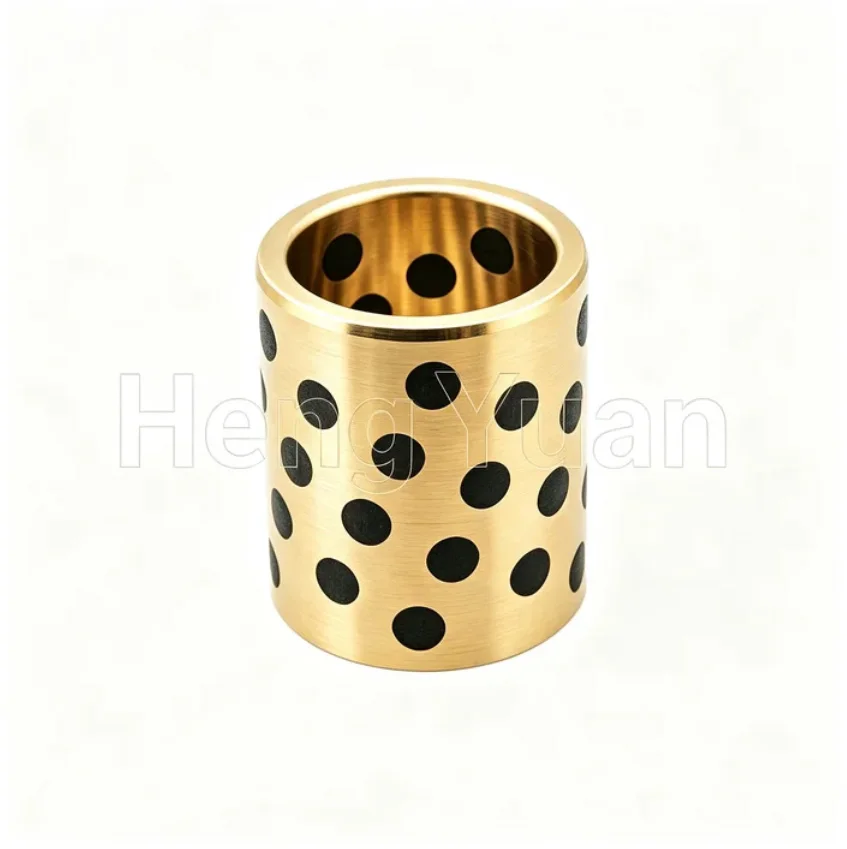 Graphite Copper Bushing M4M5M6M8 Wear-resistant Oil-free Self-lubricating Composite Copper Bushing OD:6-15mm Length: 5-50mm