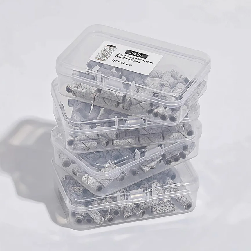 

3mm Mini Sanding Bands for Nail Drill Bits Small Remover UV Gel Polish Dead Skin Grinding Head Manicure Pedicure Tools