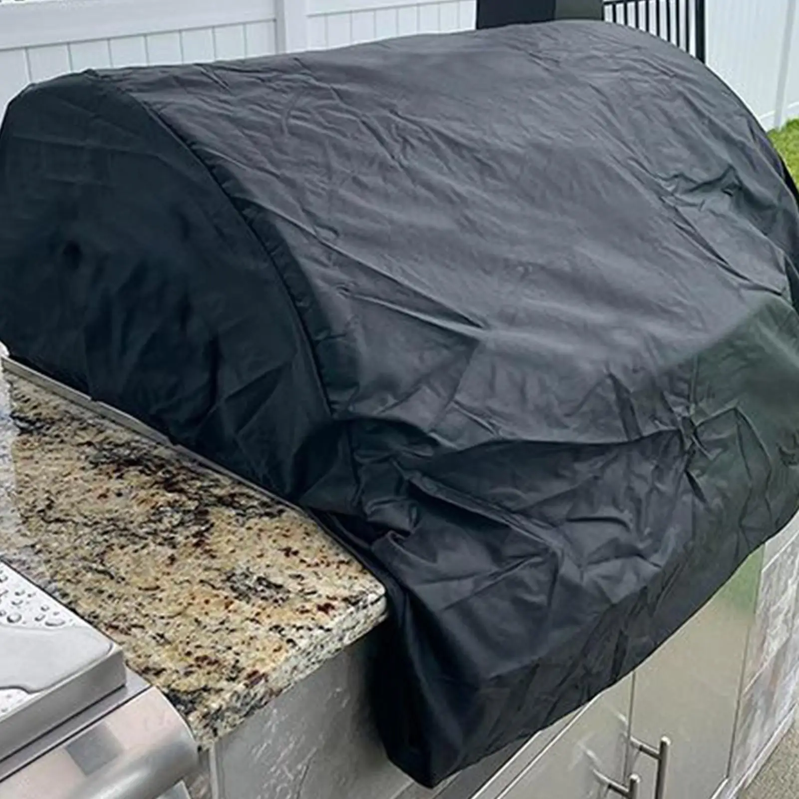 

Встроенная крышка для гриля, верхняя крышка для гриля, 210D, ткань Оксфорд, водонепроницаемая защита для посуды для барбекю для заднего двора, патио, лужайки