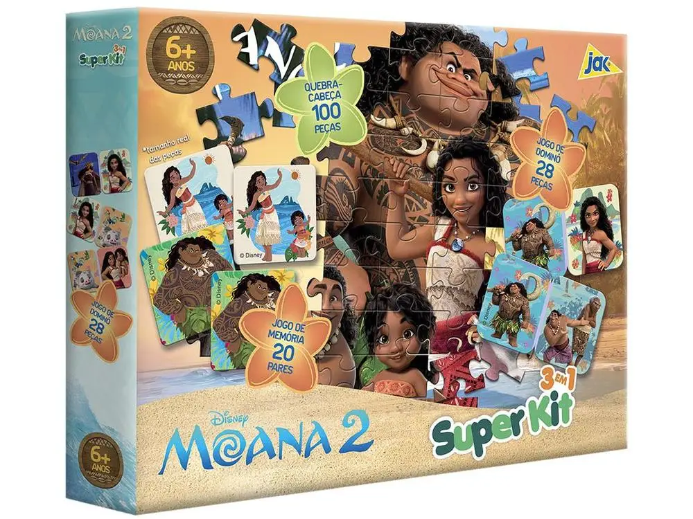 Kit 3 Jogos Moana 2 Toyster Jak 3 em 1