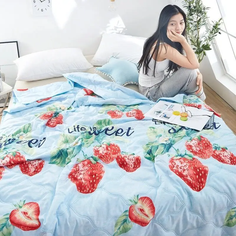 Trapunta estiva in cotone 1 pz con imbottitura in cotone adatta per ragazze, camera da letto principessa, trapunta doppia singola con aria condizionata