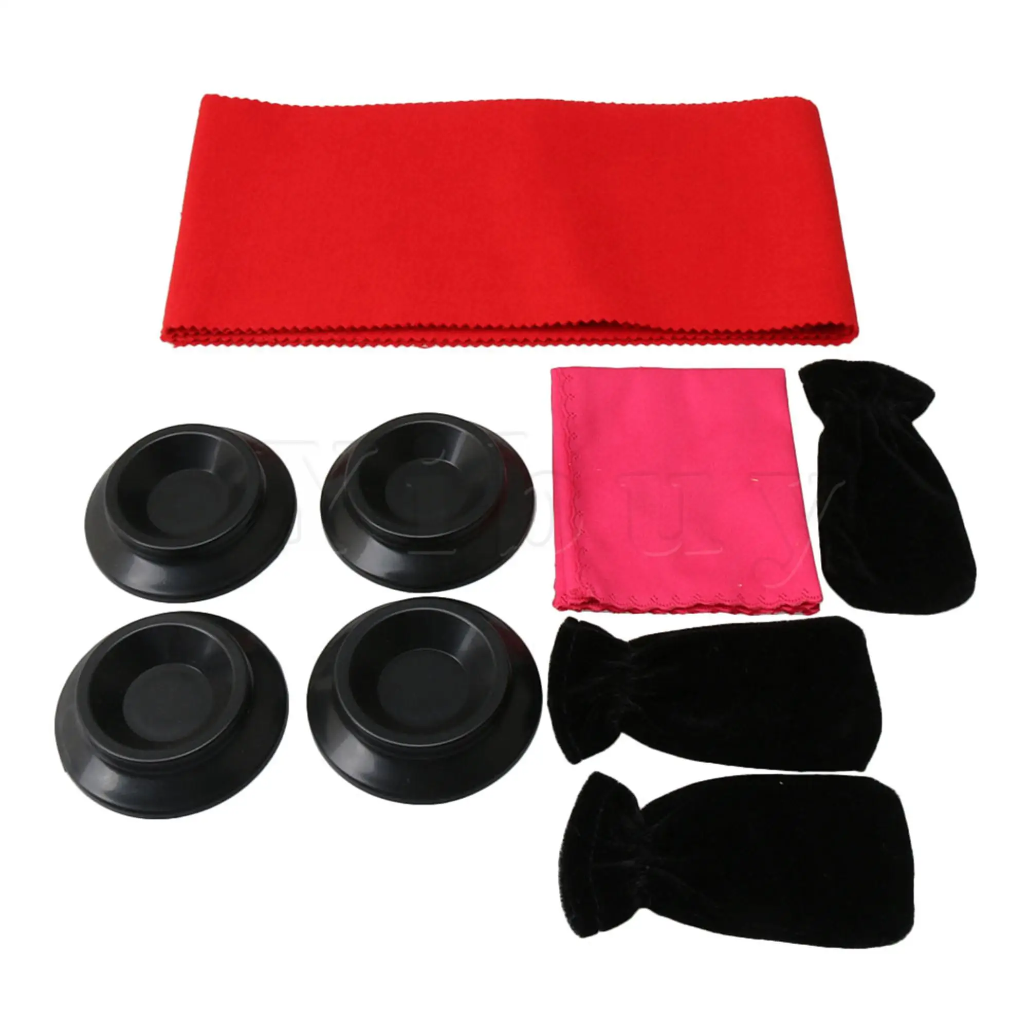 

Yibuy Piano Cleaner Kit Keyboard Cover,Caster Cups,Foot Cover Foot Pad Sleeves Cleaning Cloth for Piano